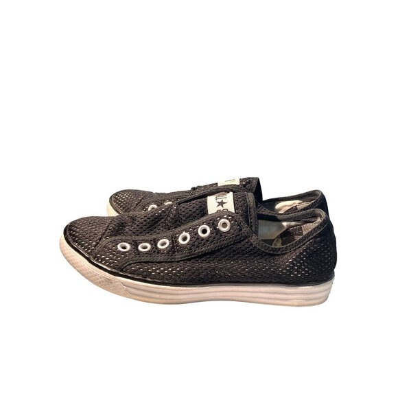 Converse All Star Unisex size Women 8 Men 6 Black Slip-On Mesh Sneakers  Shoes - Picture 3 of 8